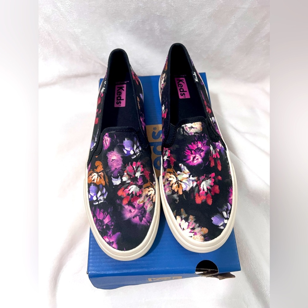 Kids double-decker blooms midnight blooms, slip on sneakers